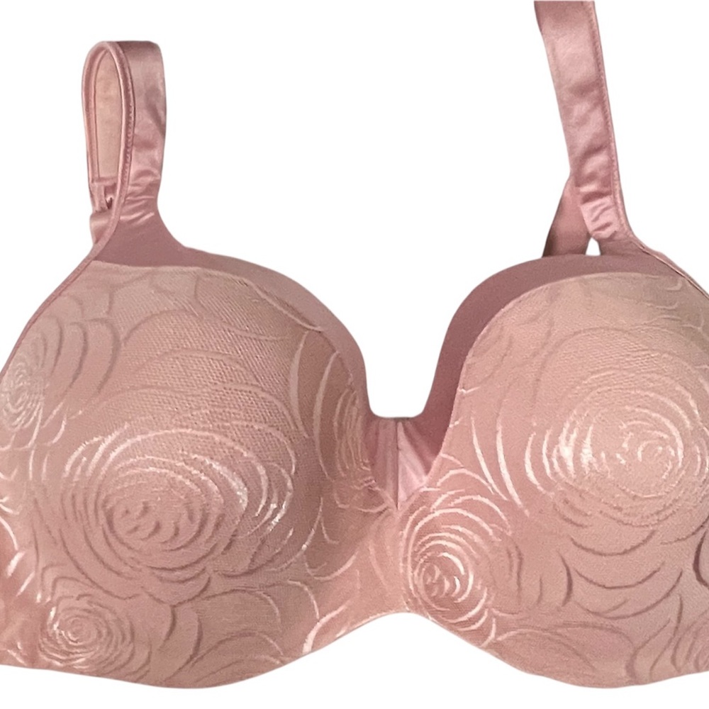 Playtex  Pink Floral Pattern Bra New 42D  Adjustable Satin straps 42D